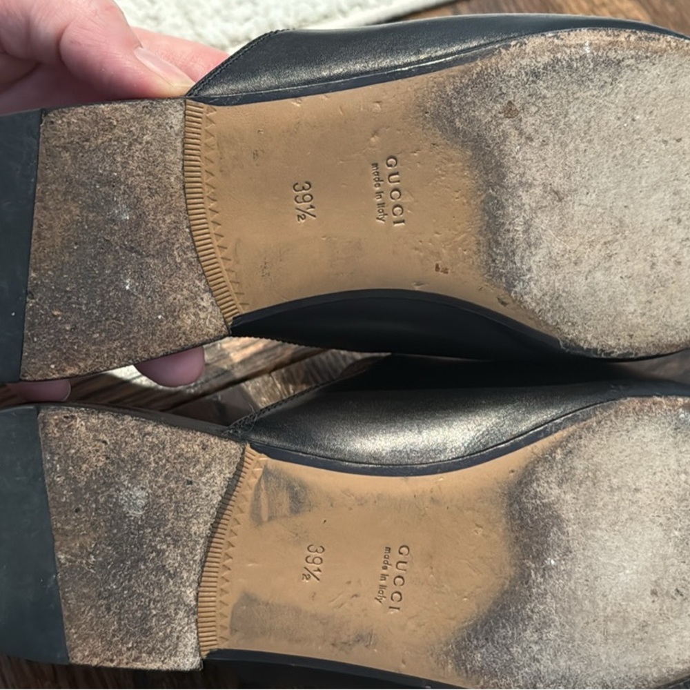 Gucci Black Leather Princetown Leather Mules 39.5 - Picture 7 of 7